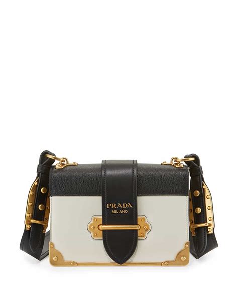 prada bag white and black